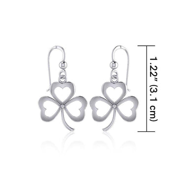 Celtic Shamrock Silver Earrings TE868 - Jewelry